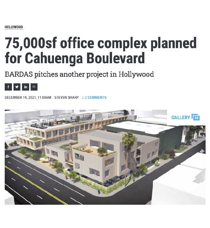 75,000sf office complex planned for Cahuenga Boulevard