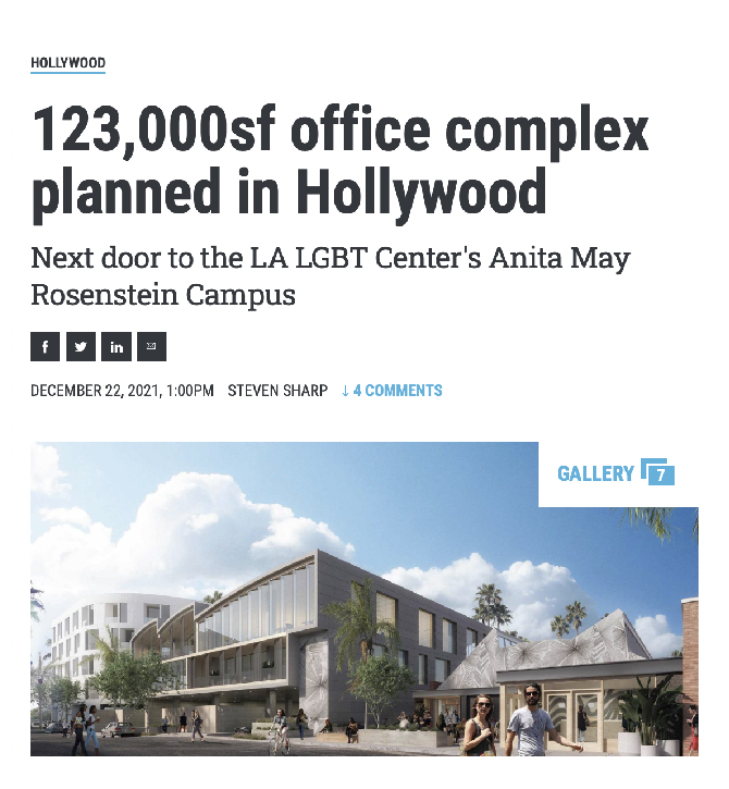 123,000sf office complex planned in Hollywood