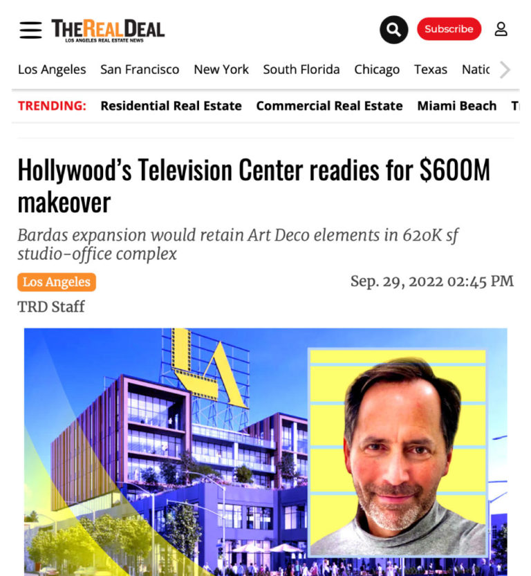 Hollywood’s Television Center Getting $600 Million Makeover, New Sound Stages, In Major Redevelopment