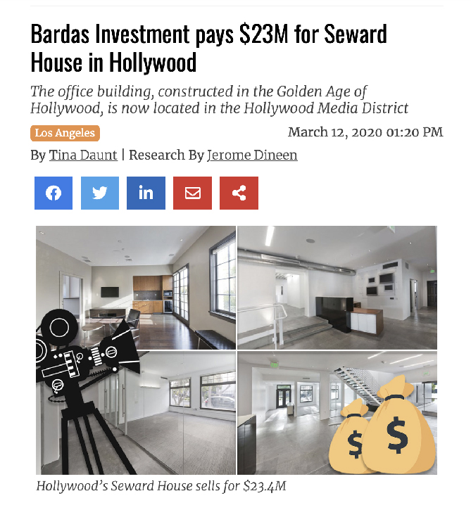 Bardas Investment pays $23M for Seward House in Hollywood