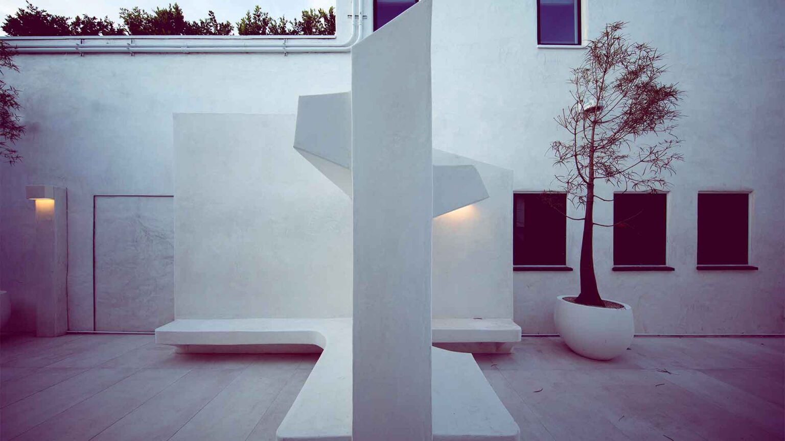 Serene courtyard designed for outdoor moments.