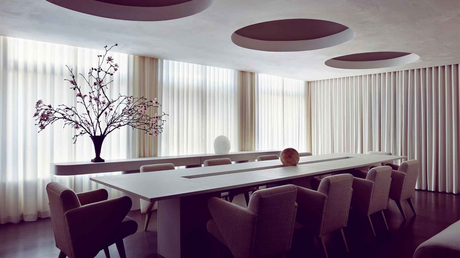 Conference room tailored for focused collaboration.