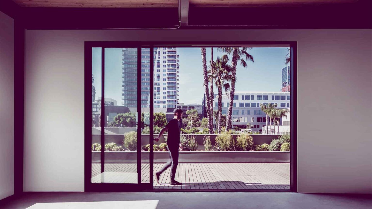 An open flow from indoors to out - bright, quiet, and full of possibility.
