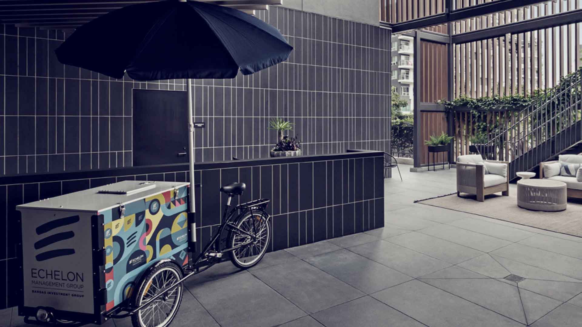Custom hospitality touches meet creative energy, right at the ground floor.