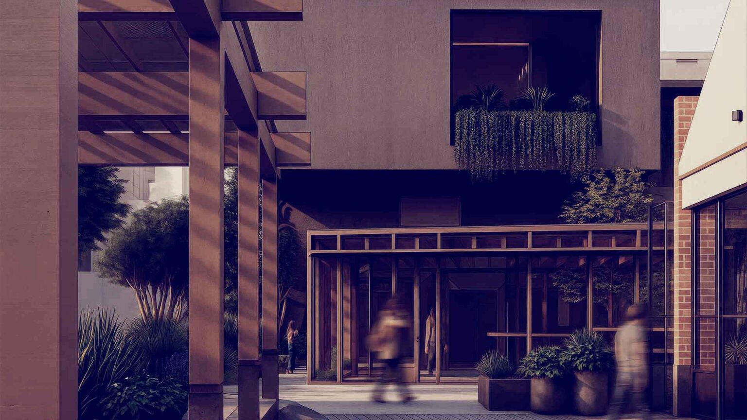 Casual gathering spots blur the line between indoors and out.