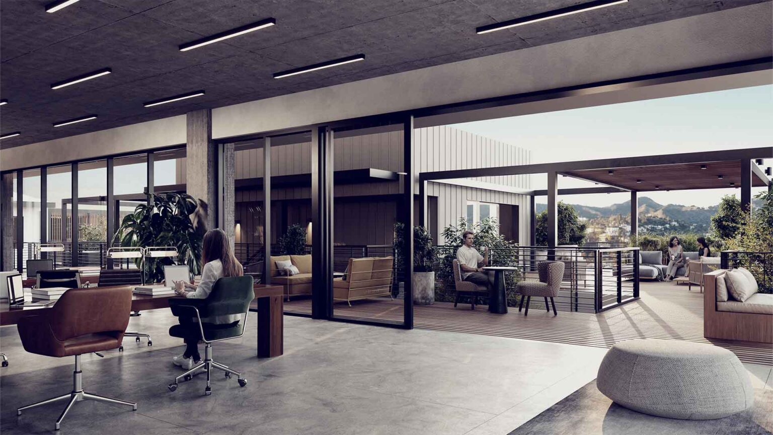 Your own terrace, just steps from your desk. An invitation to think differently.