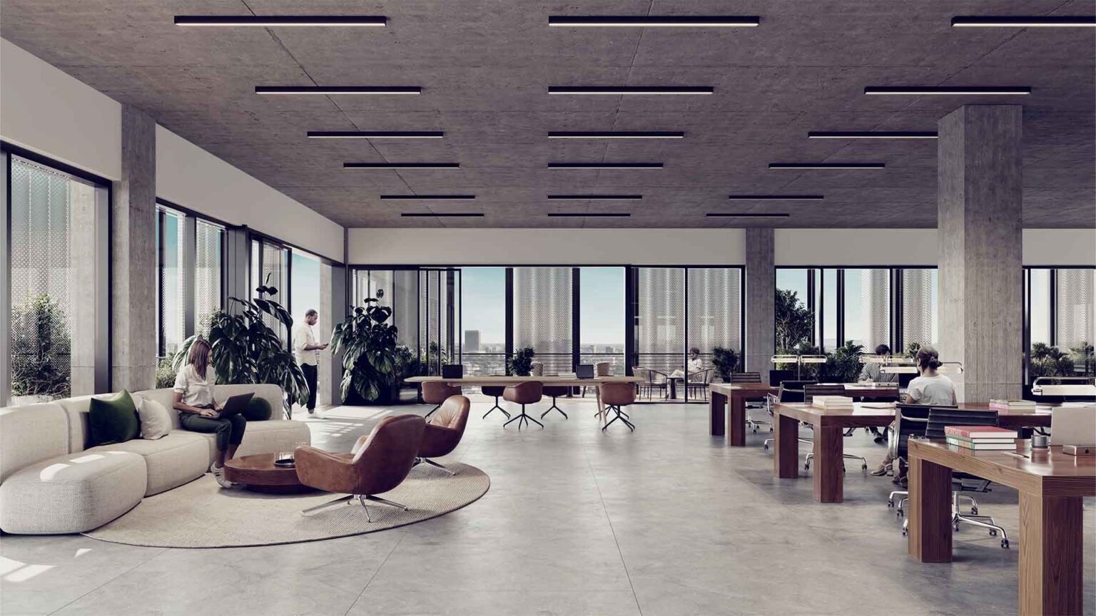 Space that flexes with your day - quiet corners, shared energy, and room to build what’s next.